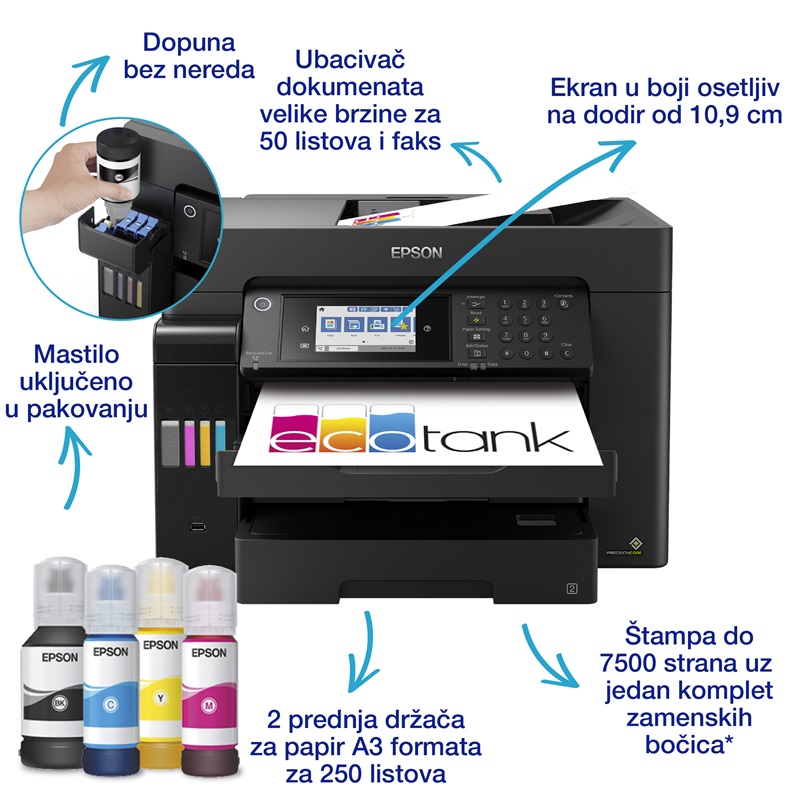  Epson EcoTank MFP L15160 Color A3+ štampač
